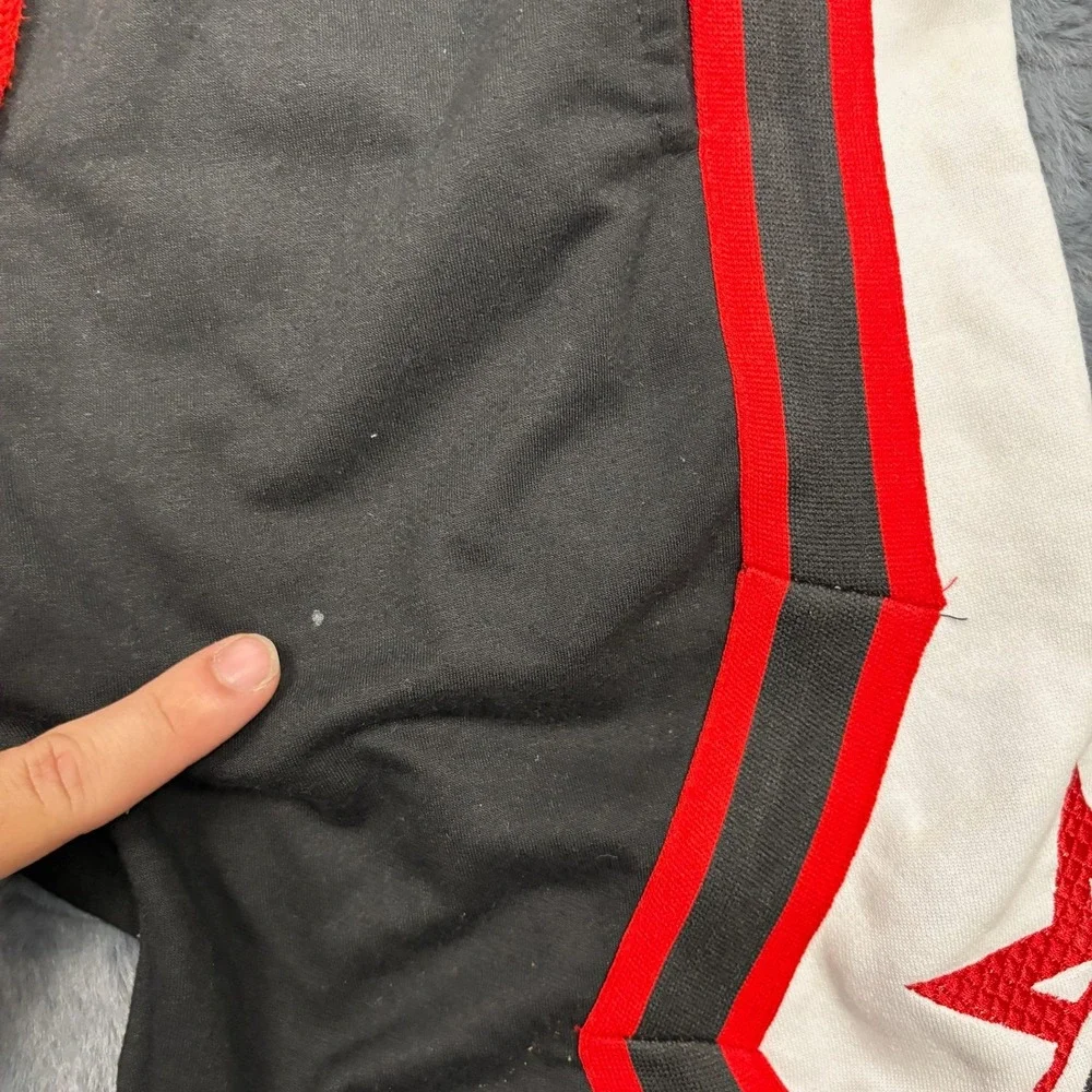BKYS Mens Basketball Shorts Small Black Red White Star BKS806 NWT